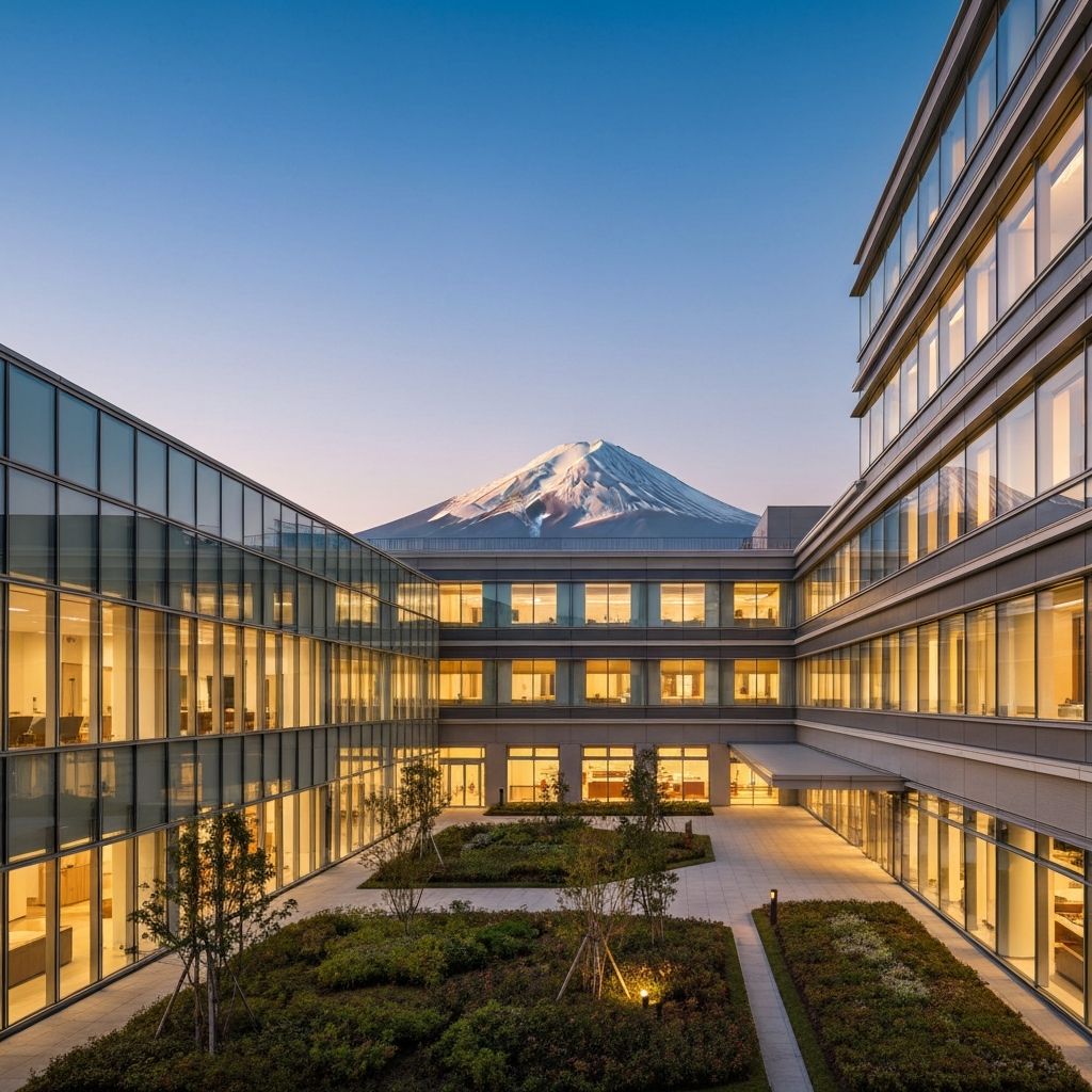 日本の近代的な病院外観